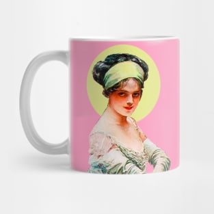 girl in long gloves and silk tiara on her head Mug